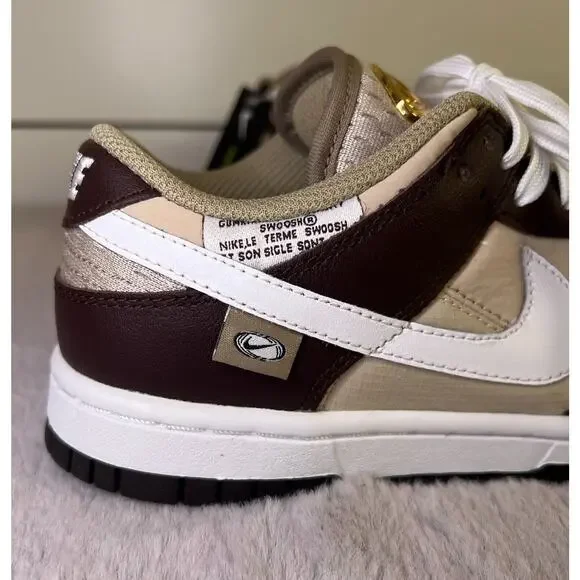 Nike Low Dunk Light Orewood Brown Gold Bling (Women's 7) - Authentic & Brand New - Picture 9 of 13